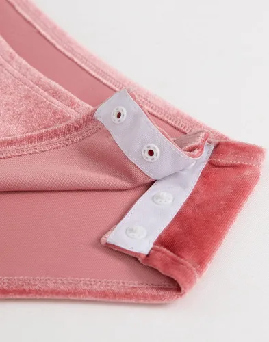Vista 7 de Bonnorth Body de terciopelo para mujer cuello redondo manga larga tanga overol básico