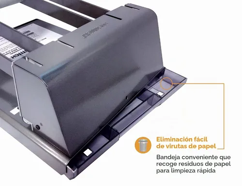 Vista 4 de Bostitch 03200 Xtreme Duty - Perforadora de 2 a 3 agujeros, capacidad para 160 hojas, color negro y plateado