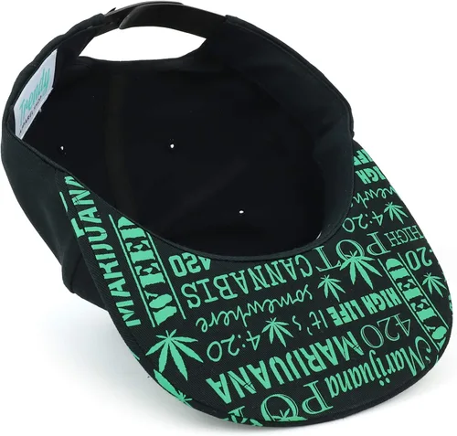 Vista 4 de Trendy Apparel Shop Rasta Marihuana Leaf Weed 3D bordado plano Bill Snapback Cap