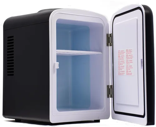 Vista 5 de Mini nevera personal estilo retro para 6 latas UB-CH1 Uber Chill por Uber Appliance negro mate (Blackout Matte Black)