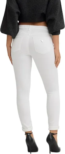 Vista 5 de Guess Jeans ajustados elásticos de tiro medio para mujer Enjuague blanco óptico