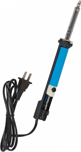 Vista 3 de Aramox 30W 2 en 1 Soldador eléctrico y bomba de desoldadura, herramienta de reparación de aleación de aluminio con protección a tierra