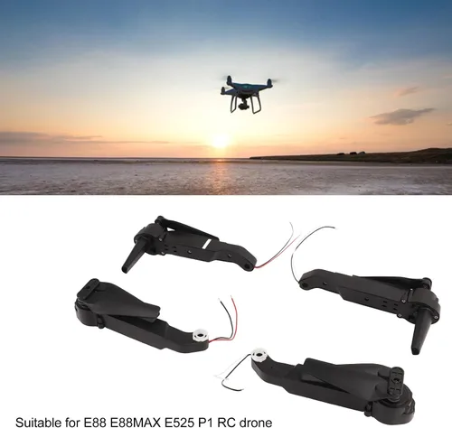 Vista 6 de RC Quadcopter Piezas de repuesto Axis Brazos con motor Hélice ABS Metal Racing Drone Frame Parts Accesorios de repuesto para E88 E88MAX E525 P1