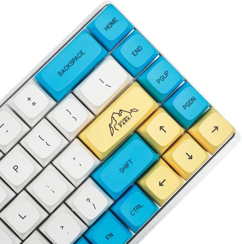 Vista 12 de YMDK 127 teclas negras en blanco ZDA XDA V2 teclas PBT Keycap para teclado MX 104 87 61 melodía 96 KBD75 ID80 GK64 SP84