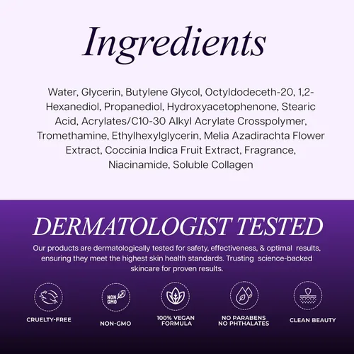 Vista 6 de Suero 2 en 1 de colágeno y niacinamida, fórmula hidratante y reafirmante, revitalizante para la piel para un brillo radiante, suero facial coreano
