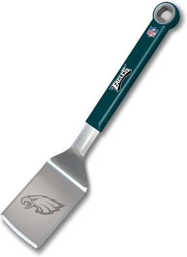 Vista 8 de YouTheFan NFL - Espátula para barbacoa de acero inoxidable con abrebotellas