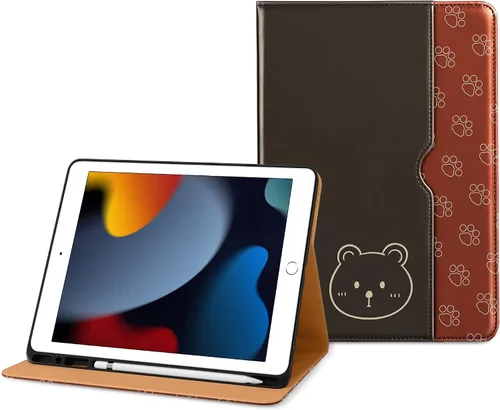 Vista 18 de DTTO Funda para iPad de 9ª/8ª/7ª Generación de 10.2 Pulgadas 2021/2020/2019, Funda de Soporte Folio Empresarial de Cuero Premium con Soporte