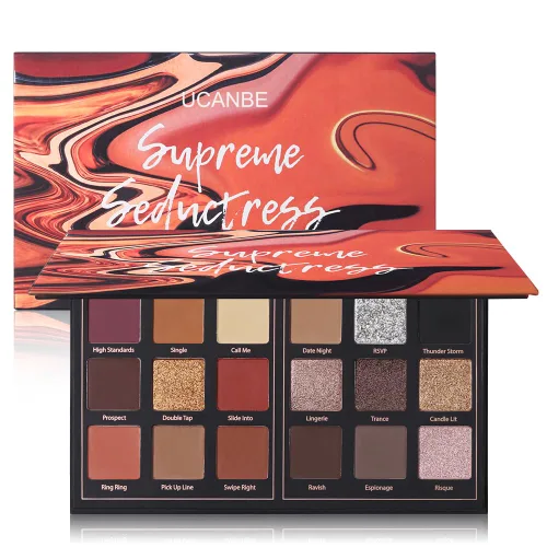 Vista 8 de Paleta de Sombras de Ojos Gótica Verde Morada - 18 Colores Mate Brillante Metálico Brillante y Oscuro Sombras de Ojos Góticas Ahumadas