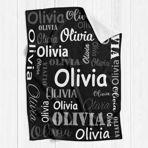 Vista 9 de Gudina Mantas y mantas personalizadas con nombre personalizado con nombre, manta de franela personalizada, regalos para niños, niñas, niños y bebés