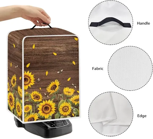 Vista 26 de Funda para cafetera, poliéster, azul, se adapta a la mayoría de máquinas de café estándar, protector resistente al polvo, huellas dactilares Playa