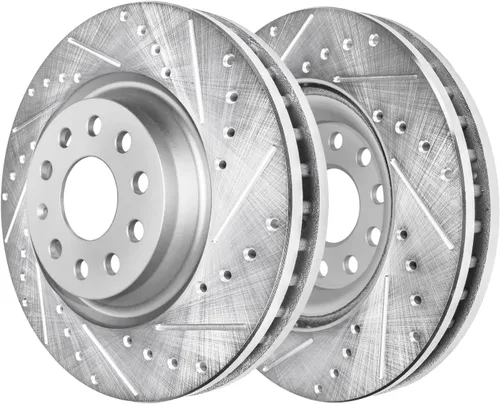 Vista 202 de Detroit Axle - Rotores de freno delantero para 04-13 Mazda 3 Rotores de frenos de disco 06-15 Mazda 5 Reemplazo: Rotor regular delantero de 11.81