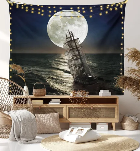Vista 11 de Lunarable Tapiz azul, piscina temática de competición deportiva con carriles imagen de pictograma acuático, decoración de tela para colgar