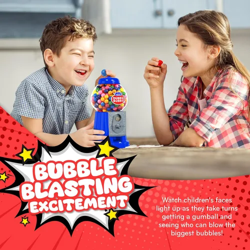 Vista 6 de Máquina de chicles para niños de 8.5" - Máquina de chicle que funciona con monedas y alcancía de juguete - Dispensador de máquina de dulces incluye
