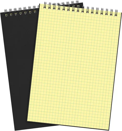 Vista 27 de Engrowtic Paquete de 1 bloc de notas en espiral de papel cuadriculado A5, bloc de notas encuadernado con alambre, bloc de notas de cuadrícula