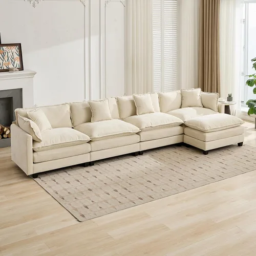 Vista 31 de Sofá modular de felpilla de 2 plazas para sala de estar, sofá modular de chenilla, sofá biplaza modular de 2 plazas para apartamento, juego de sofás