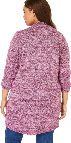 Vista 3 de Woman Within Chaqueta tipo suéter marled de talla grande para mujer