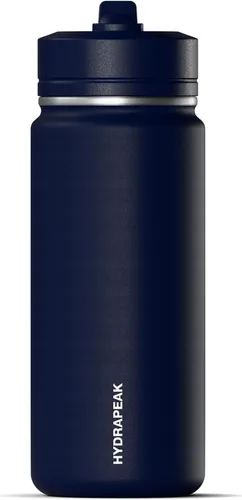 Vista 12 de Hydrapeak Mini botella de agua de 20 onzas con tapa con popote, aislamiento de doble pared de acero inoxidable Botella a prueba de fugas y Alpine