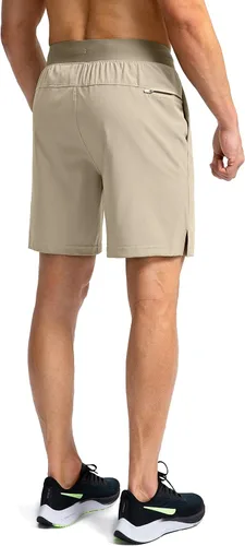 Vista 3 de Men's Running Shorts with Zipper Pockets 7 Inch Lightweight Quick Dry Gym Workout Athletic Shorts for Men
