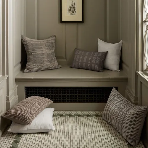 Vista 2 de Loloi Jean Stoffer x William Collection PJS0007 - Funda de almohada (13 x 21 pulgadas), color gris