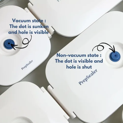 Vista 7 de PrepSealer Recipiente de vacío de vidrio para ahorrar alimentos con bomba manual para mantener los alimentos frescos, preparación de comidas, adobo