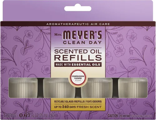 Vista 8 de MRS. MEYER'S Clean Day - Difusor de aceite perfumado premium, ambientador de pared enchufable, dispositivo de aroma aromatéutico para el hogar