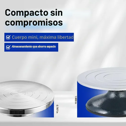 Vista 4 de Yncotte Rueda de cerámica de 7 pulgadas, rueda de bandas de doble cara, rueda giratoria de aleación de aluminio, rueda de escultura de metal