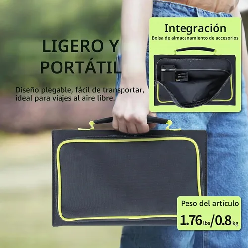 Vista 6 de Greenmagic Cargador de Batería Solar Portátil de 20 Vatios Ideal para Batería de Energía, Estación de Energía, Relojes Inteligentes, Teléfonos
