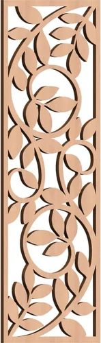 Vista 170 de 9 3/8"W x 24 3/8"H x 1/4"T Utica Decorativo Fretwork Madera Paneles de Pared, Abedul