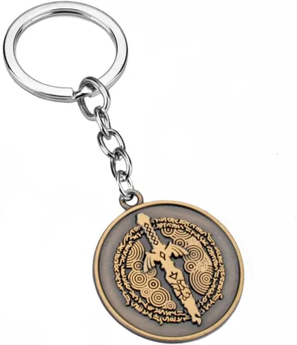 Vista 5 de The Legend of Zelda - Collar con colgante de espada maestra para cosplay, collar con etiqueta de ojo de Sheikah, regalo para hombres fanáticos