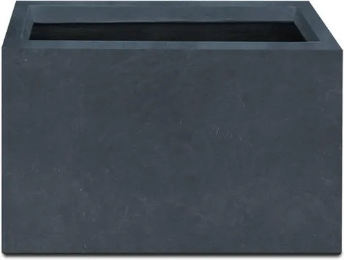 Vista 13 de Kante Macetero rectangular de hormigón de 23.2 pulgadas de largo, macetas grandes para interiores y exteriores con orificio de drenaje y tapón