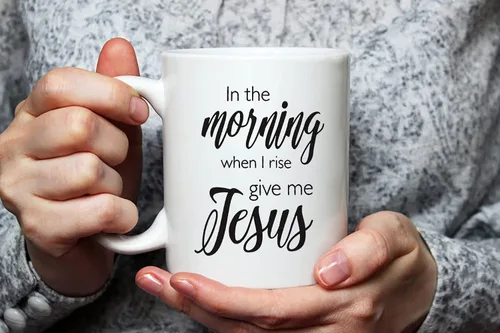 Vista 3 de Fonhark - In the morning when I rise give me Jesus, Give me Jesus, taza cristiana, taza de canción, taza espiritual, taza religiosa, taza de mañana