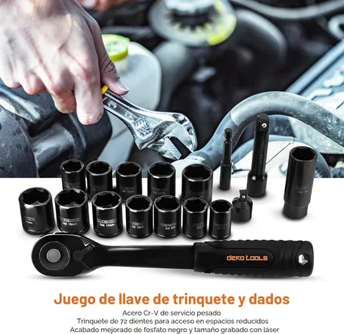 Vista 8 de DEKOPRO Kit de herramientas manuales para el hogar general de 218 piezas, juego de herramientas profesionales de reparación de automóviles