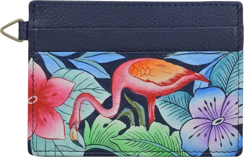 Vista 6 de Anna by Anuschka Tarjetero de crédito 1825 para mujer, Azul Elephant