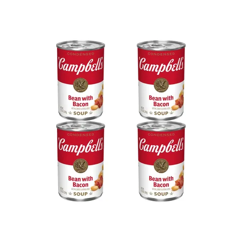 Vista 6 de Campbell's - Sopa condensada de frijol con tocino, sabor natural ahumado añadido, lata de 11.25 oz