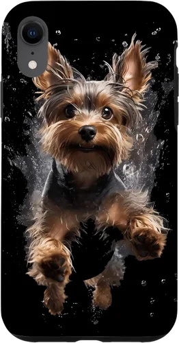 Vista 25 de Funda submarina para iPhone 16 Yorkshire Terrier buceo para perros