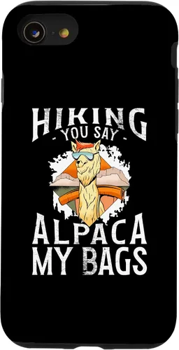 Vista 13 de Funda para iPhone 14 Senderismo You Say Alpaca My Bags Llama Alpaca
