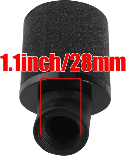 Vista 2 de 2 filtros en ángulo negro de 1.1 pulgadas y 1.102 in para 50cc - 90cc 110cc 125cc 150cc GY6 motor motocicleta ATV Quad Scooter Go Kart Mini Moto