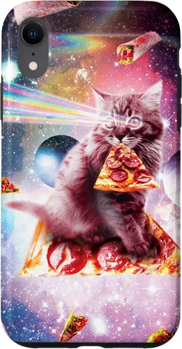 Vista 9 de iPhone 12 mini gato de pizza del espacio exterior - Rainbow Laser, Taco, funda burrito