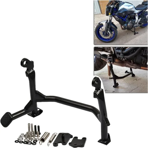 Vista 2 de MaNboc Kickstand Central Center Parking Stand Bracket Support Holder Motorcycle Accessories Compatible with Yamaha MT-07 MT07 FZ-07 FZ07 Tracer 700