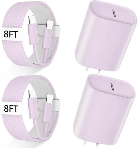 Vista 21 de Cargador para teléfono 17, 16, 15 Pro Max, carga rápida PD de 30 W, cable de carga para iPhone 17 de 6 pies (65 W/3 A), cable largo USB C con iPhone