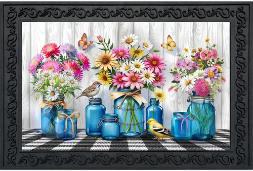 Vista 6 de Briarwood Lane Felpudo de flores americanas