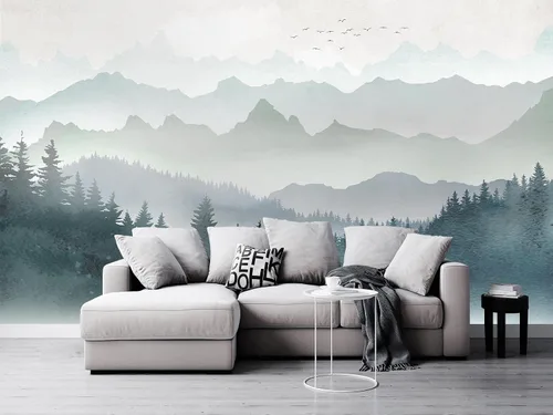 Vista 11 de Mural de pared - Papel pintado 3D de decoración, nubes rosas, 155" x 103" (no autoadhesivo)