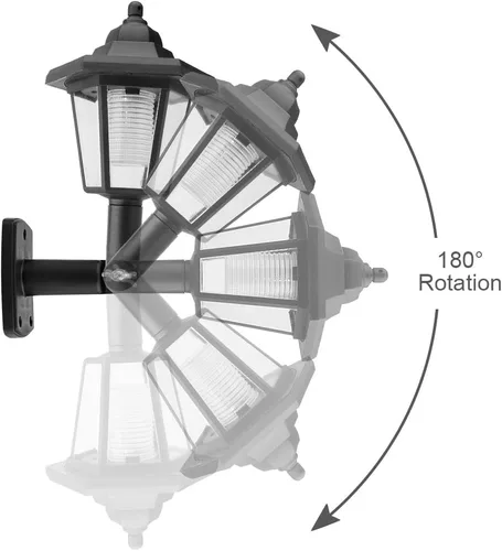 Vista 9 de 2 faroles solares de pared, lámpara de pared LED de inducción automática para jardín al aire libre, resistente a la intemperie, linterna de pared