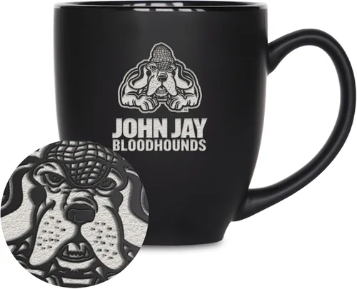 Vista 237 de Rico Industries - Taza de cerámica mate negra con grabado láser estándar de 15oz para NCAA (escuelas T & U) - Para bebidas calientes o frías