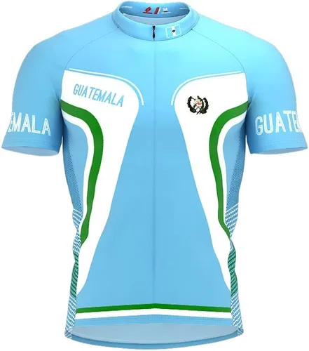 Vista 2 de ScudoPro Guatemala - Maillot de ciclismo de manga corta con cremallera completa para hombre