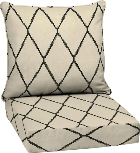Vista 32 de Arden Selections Juego de asiento profundo para exteriores, 24 x 24, a prueba de lluvia, resistente a la decoloración, asiento profundo y cojín