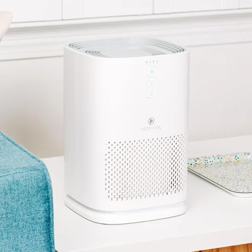 Vista 7 de Medify MA-14 Purificador de aire con filtro True HEPA H13 470 pies² por hora para humo, olores, polen, mascotas Eliminación hasta 0.1 micrones