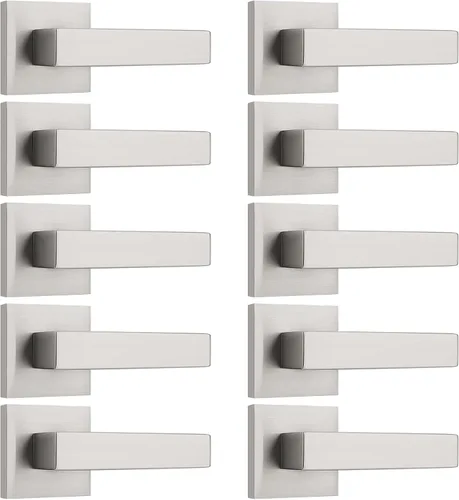 Vista 127 de KNOBWELL - Juego de cerradura con 1 picaporte resistente para puertas de una cara, ideal para puertas interiores reversibles, 0.93 libras