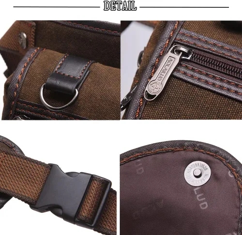 Vista 8 de Riñonera táctica al aire libre para hombres y mujeres, bolsa multifuncional para el muslo para motocicleta, bicicleta, senderismo, viajes, pesca