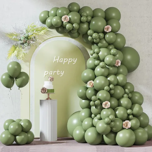 Vista 15 de RUBFAC Globos burdeos, 87 piezas de diferentes tamaños de 18, 12, 10, 5 pulgadas, kit de arco de globos de látex granate, guirnalda para cumpleaños